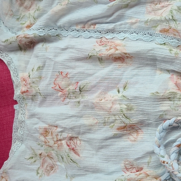 Loveshackfancy noelle floral cotton mini dress, peri XS - Picture 8 of 15